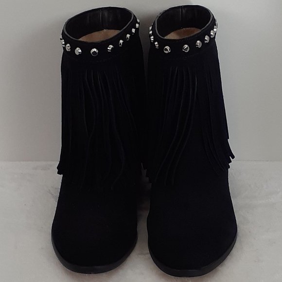 Michael Kors Billy Suede Studded Fringed Bootie - NWOB - Picture 2 of 13